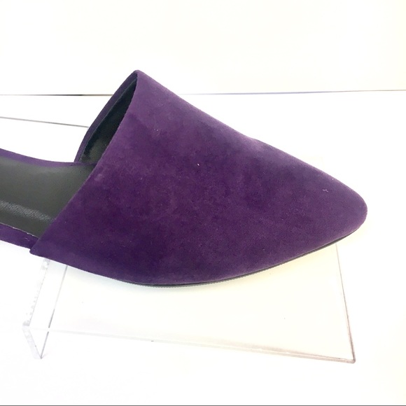 LAST PAIR Purple Mule Pointed Toe Slip Ons - Picture 5 of 7